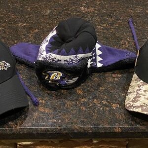 Baltimore Ravens Hats - Set of 3